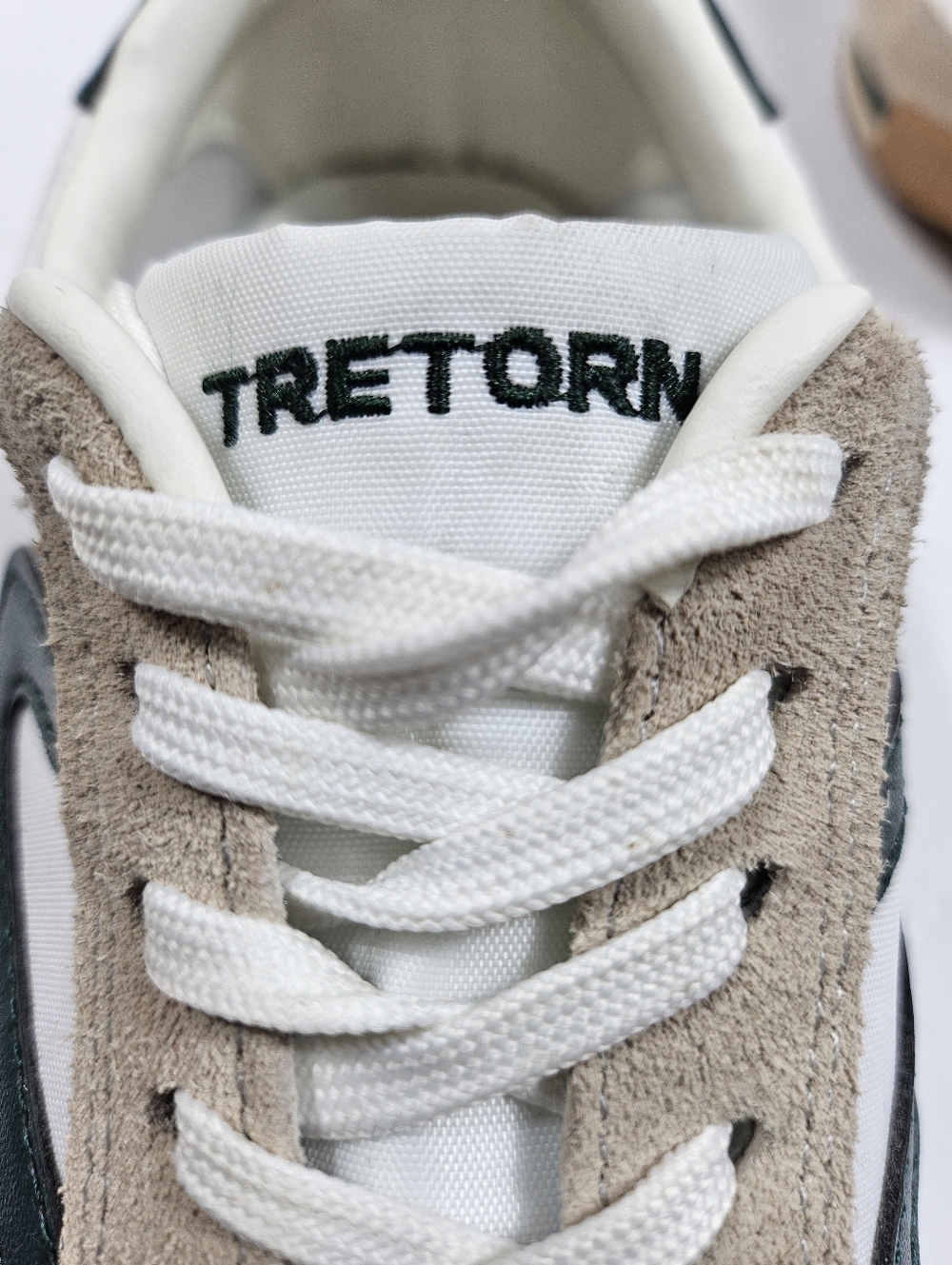 Tretorn Rawlins 2.0 Suede & Textile White  Beige Green Lace Up Retro Sneaker - Picture 10 of 16